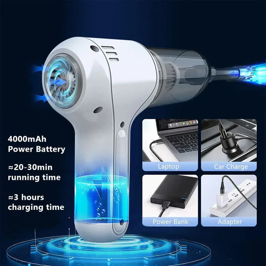 135000PA Car Vacuum Cleaner Strong Suction Wireless Portable Handheld