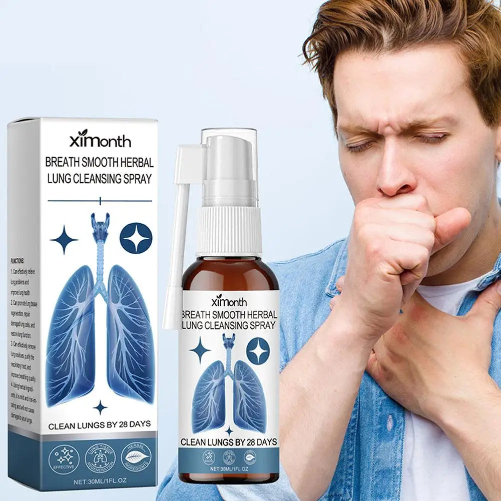 New 30ml Herbal Lung Cleanse Mist Powerful Lung Support Spray Herbal & Breathe Health Care Mist Herbal Cleanse Cleanse Lung B1J9