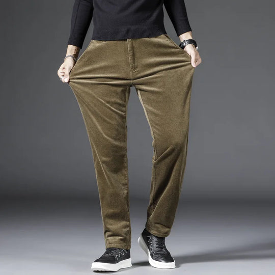 Men Clothing 2022 Autumn Winter Elastic Fashion Thick Corduroy Pants