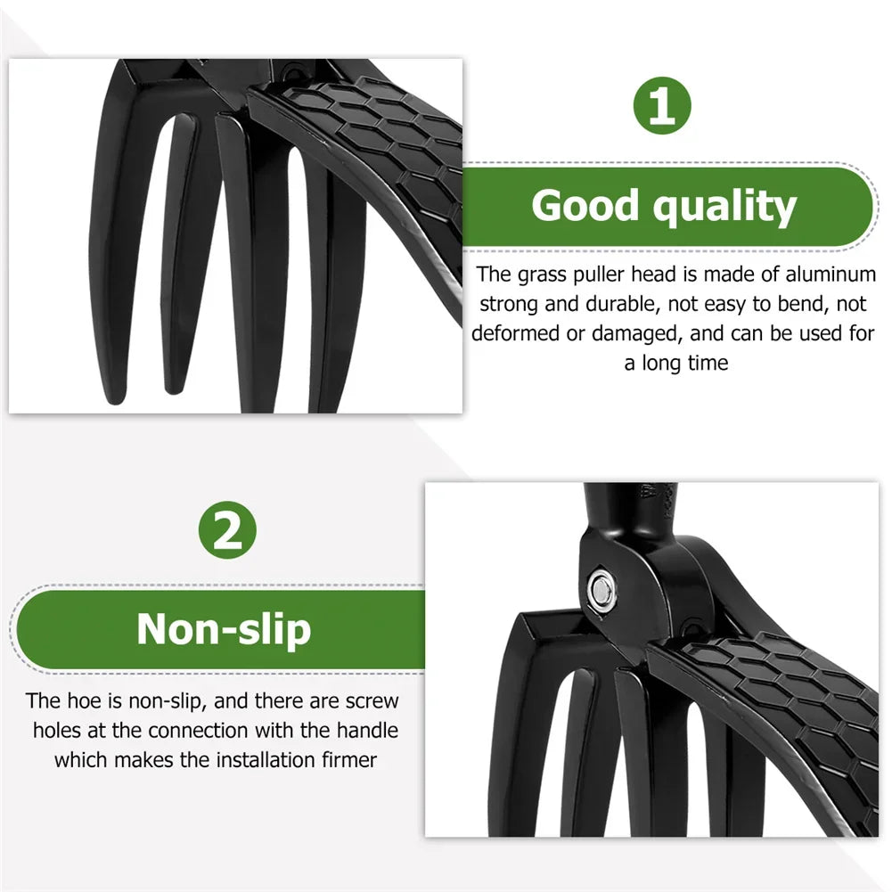 BIESUO Weed Puller Tool Heavy Duty Stand Up Weed Puller 4 Claw Head Weeder Tool for Gardening Projects Lawn Without Bending
