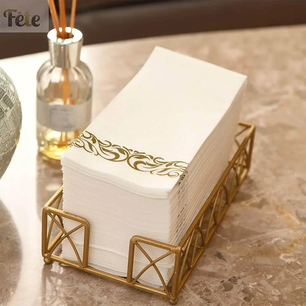 50PCS Disposable Table Paper Napkins Elegant Tissue Vintage Towel