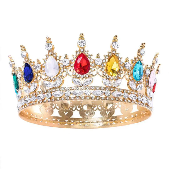 Baroque Crystal Tiaras And Crowns Rhinestone Prom Diadem Headband Crown Bridal Wedding Hair Accessories Jewelry Crown Tiara Gift