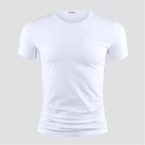 2025 Men's T Shirt Pure Color V Collar Short Sleeved Tops Tees Men