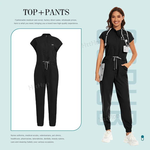Wholesale Medical Apparel Scrub Uniform Women Short Sleeved Scrubs
