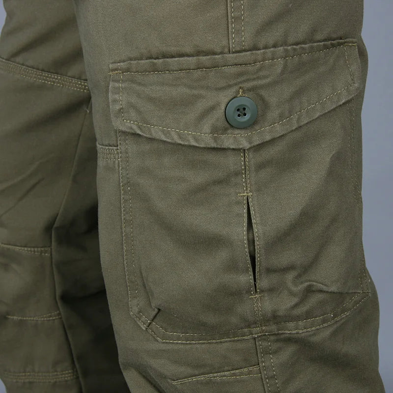 2023 Tactical Pants Men Black Cotton ix9 Zipper Streetwear Autumn