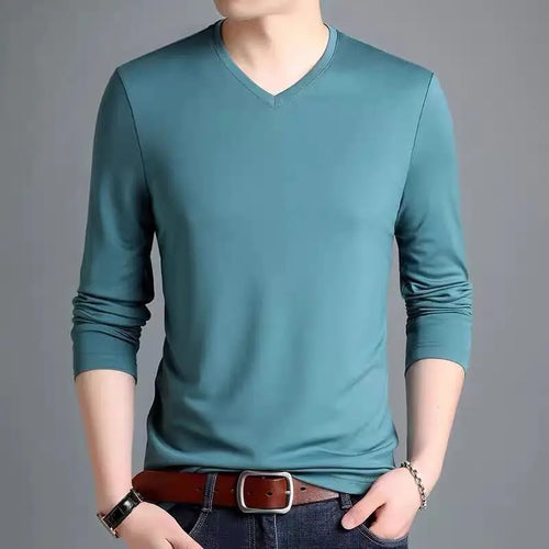Oversize Smooth Shirts for Men 2023 New Arrival Jersey V-neck