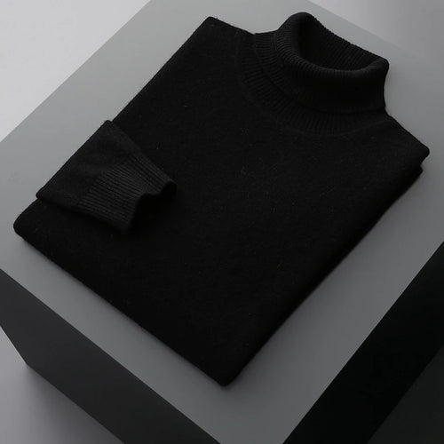 Fall/Winter 100% Wool Bottoming Shirt Men's Thickened Turtleneck