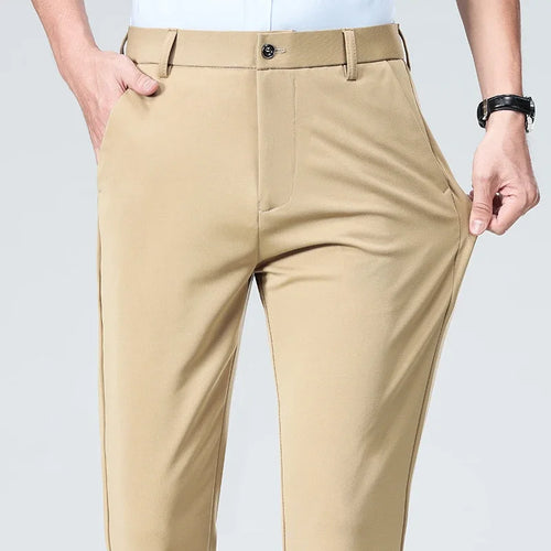 Men's Stretchy Casual Pants Business Suit Pants Spring Summer