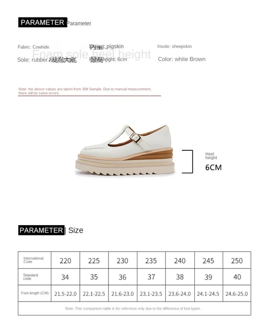 Fashion High Heels Cow Leather Women Wedges Shoes Elegant Ladies Party Shoes Brand Women Pumps Retro Woman Wedge Heel 6cm