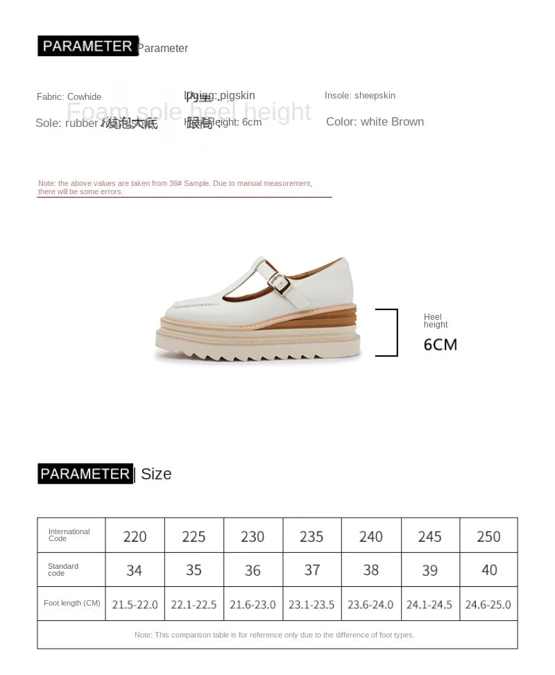 Fashion High Heels Cow Leather Women Wedges Shoes Elegant Ladies Party Shoes Brand Women Pumps Retro Woman Wedge Heel 6cm