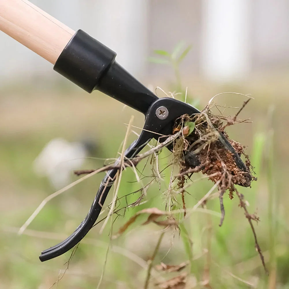 BIESUO Weed Puller Tool Heavy Duty Stand Up Weed Puller 4 Claw Head Weeder Tool for Gardening Projects Lawn Without Bending