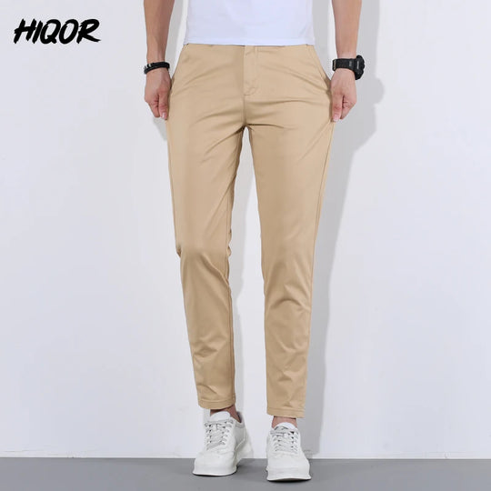 HIQOR Man Pants 9 Colors Mens Casual Long Pants Summer Thin Cotton