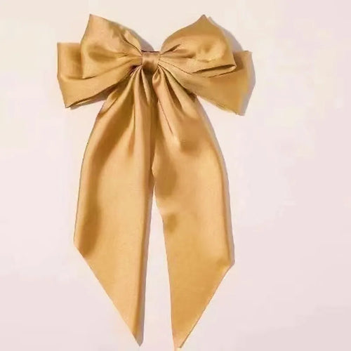 2023 New Women Large Bow Hairpin Summer Chiffon Big Bowknot Stain Bow