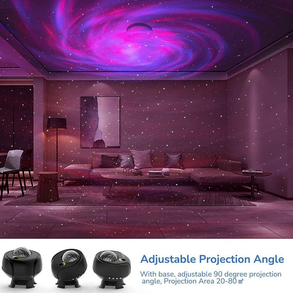 New Color Changing Nebula Aurora Starry Sky Music Star Galaxy Projector Night Light For Home Party Bedroom Gifts