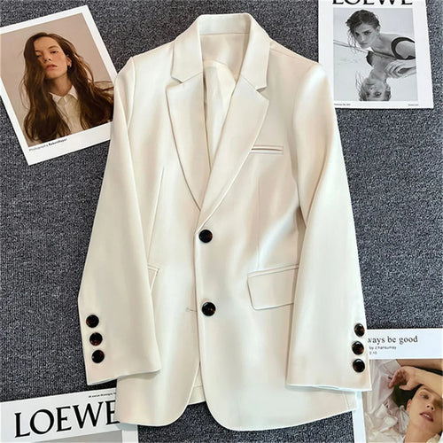 2024 Women Jacket New in Korean Fashion Small Suit Top Brown Suit Coat