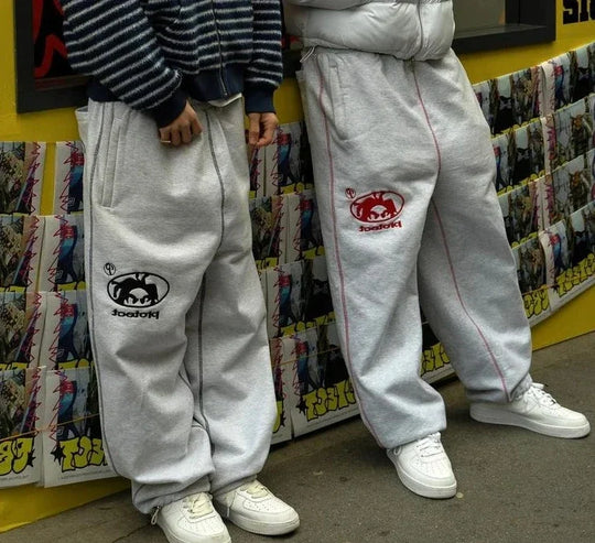 Harajuku Man Long Pants Cargo Streetwear Joggers Men Y2k Casual Police