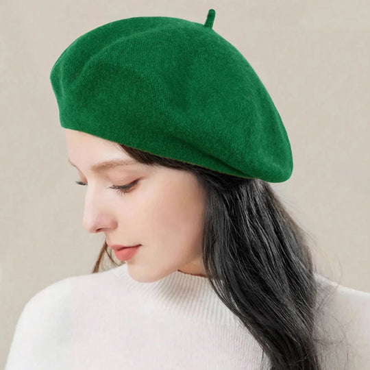 1pc New Autumn And Winter Women's Knitted Warm Hat French Fashion Beret Versatile Temperament Painter Hat Suitable For Daily Use