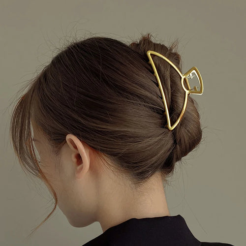 Metal Geometric Hair Claw Crab Hairpins Fashion Cross Hair Clips