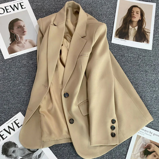 2024 Women Jacket New in Korean Fashion Small Suit Top Brown Suit Coat