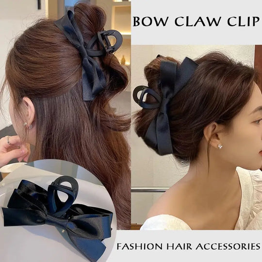 Fashion Bow Hair Claw Clips for Women Elegant Ponytail Braid Hair
