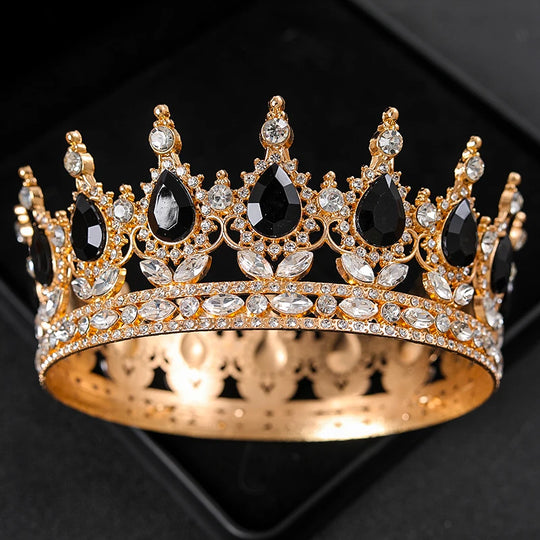 Baroque Crystal Tiaras And Crowns Rhinestone Prom Diadem Headband Crown Bridal Wedding Hair Accessories Jewelry Crown Tiara Gift