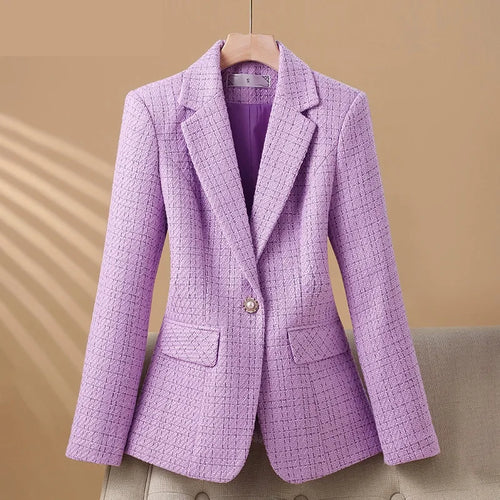 2024 New Fashion Women Formal Blazer Ladies Long Sleeve Work Wear