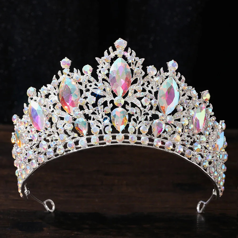 Luxury Waterdrop Crown Wedding Dr Headwear Baroque Alloy Bridal Crown Hair Accory for Women Fre out New Faion Jewelry