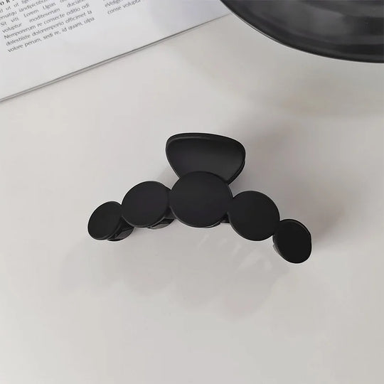 Women Elegant Black Geometric Plastic Hair Claw Lady Sweet Long Hair Holder Toothed Hair Clips Hairpins Fashion Hair Accessories