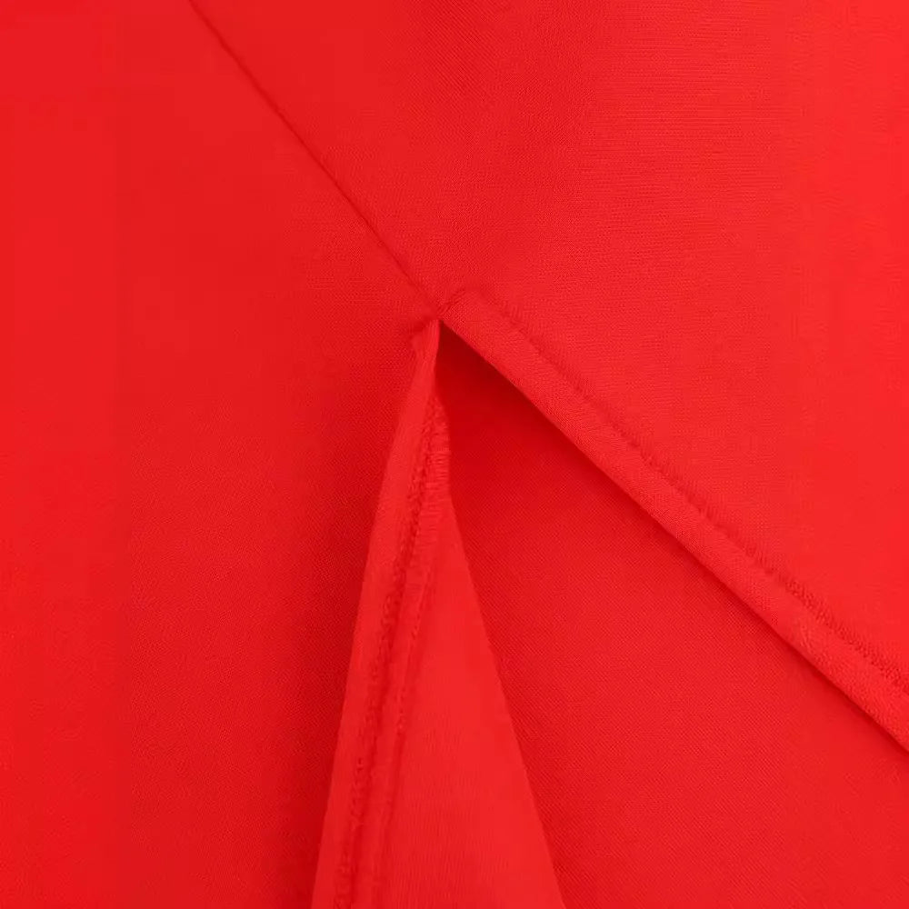 Design sense: niche, sexy, one shoulder lotus leaf edge banquet dress, hip hugging skirt, women's party dress