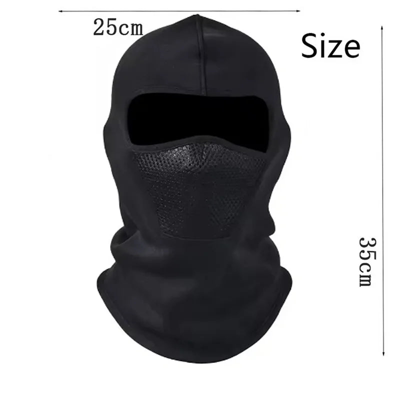 Winter Velvet Mesh Riding Hat Motorcycle Balaclava Hat Outdoor Skiing