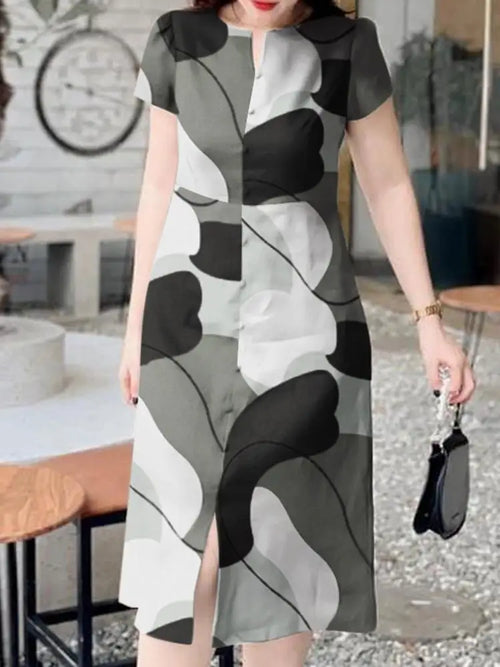 ZANZEA 2024 Summer Women Holiday Midi Dress Fashion Floral Print