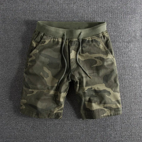 2024 Summer Men Camouflage Shorts Casual Elastic Waist Comfort Loose