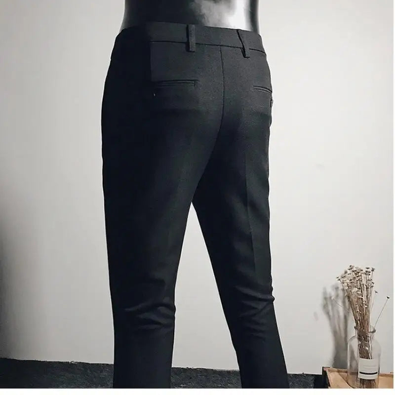 Men Pants Spring Summer Autumn Casual  Slim Straight  Long Business