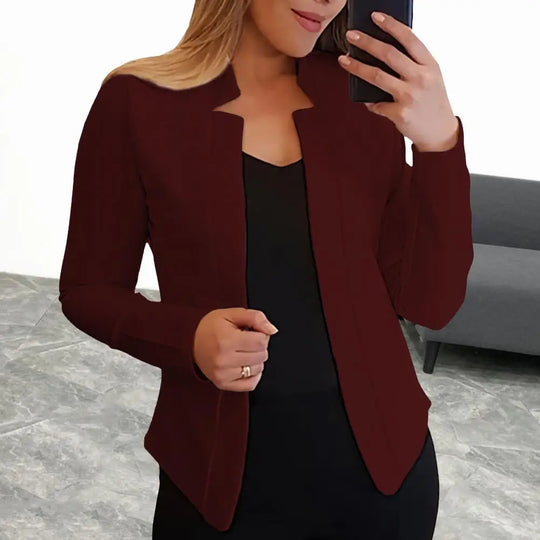 Jacket Blazer Lightweight Cardigan Blazer No Button Thick  Stylish
