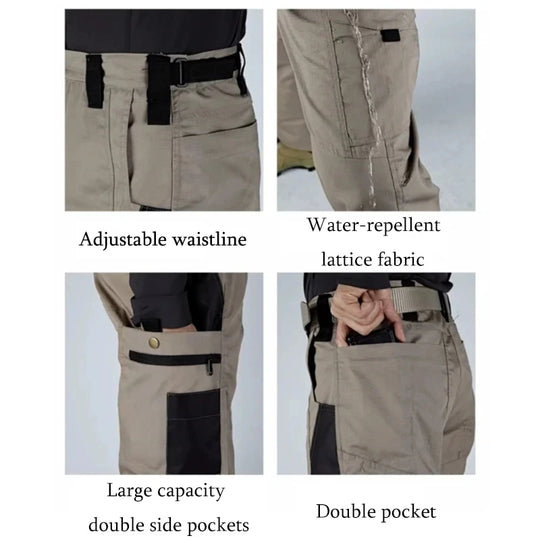 Wear Resistant Work Pant Man Multi-pocket Straight Cargo Trousers