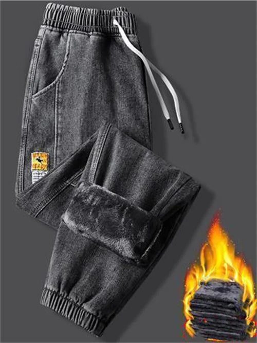 Men's jeans Winter Fleece Jeans Thick Warm Denim Pants Men Streetwear