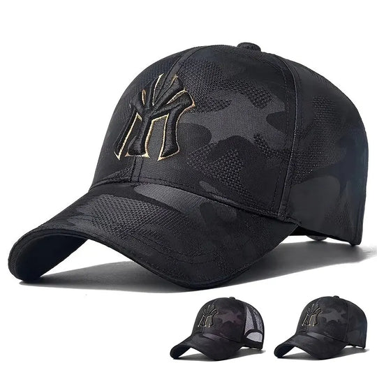 Unisex Letter Embroidery Camouflage Baseball Hats Spring and Autumn