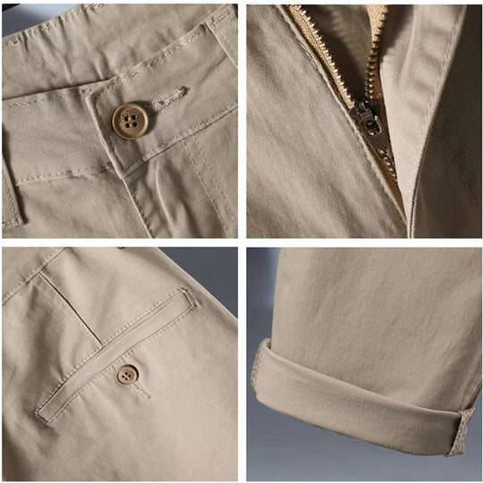Stretched Casual Men Cotton Trousers Loose Plus Size 46 44 42 40