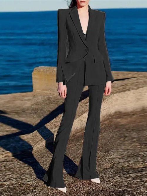 HIGH QUALITY New Fashion 2024 Designer Blazer Suit Set Women's Single