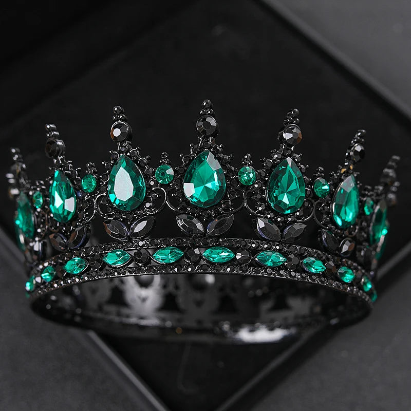 Baroque Crystal Tiaras And Crowns Rhinestone Prom Diadem Headband Crown Bridal Wedding Hair Accessories Jewelry Crown Tiara Gift