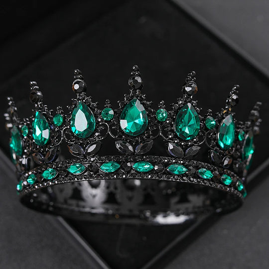 Baroque Crystal Tiaras And Crowns Rhinestone Prom Diadem Headband Crown Bridal Wedding Hair Accessories Jewelry Crown Tiara Gift