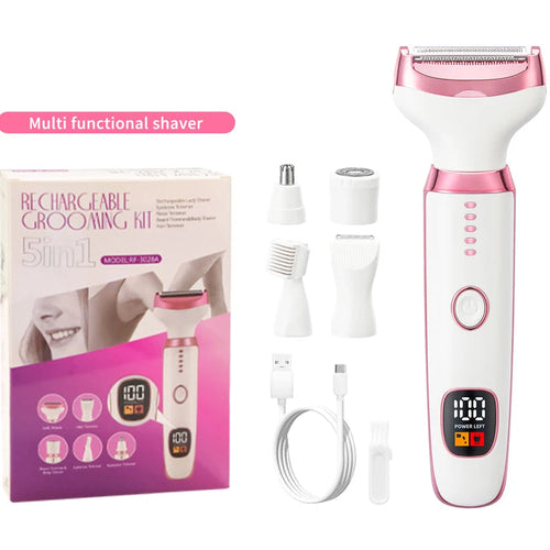 Electric Blade for Women 5 in 1 Rechargeable Painless Body Razors