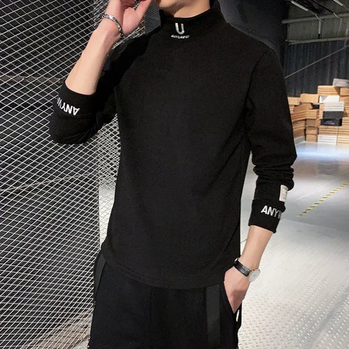 2023 Cashmere T-Shirts Men Long Sleeve Embroidery Letter T Shirt Homme