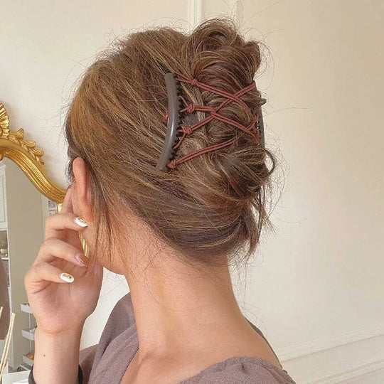 Vintage Creative Magic Hair Comb Elastic Rope Disc Hair Clip For Women