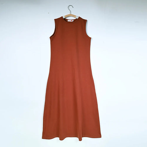 Women cardigan and sleeveless maxi dress outfit casual french terry