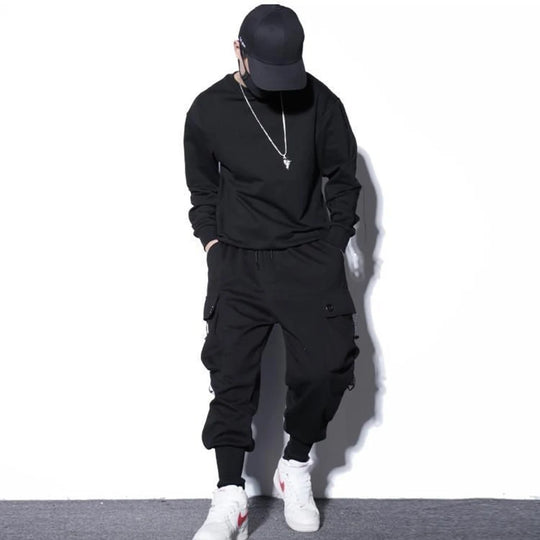 Loose Harem Pants Men Cargo Trousers Hip Hop Outdoor Casual Ankle