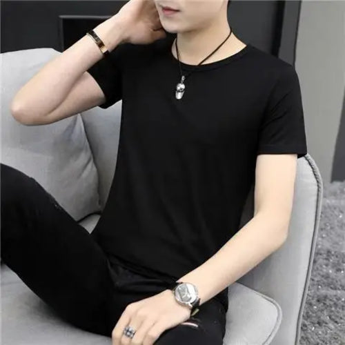 Luxurious Men's Short Sleeve T-Shirt for Summer 2023 V Neck