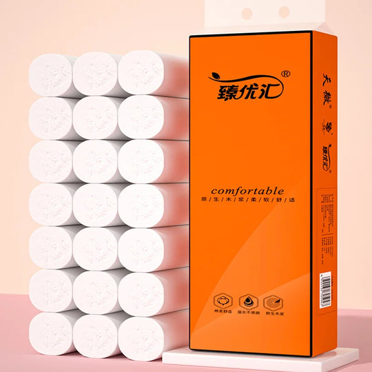 48 rolls of household toilet paper hand towel toilet paper integral paper towel log rolls coreless rolls