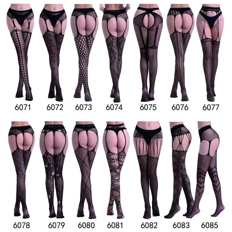 Hot Sexy Erotic Lingerie See Through Open Crotch Pantyhose Tights