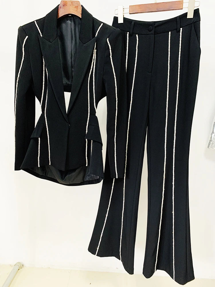 HIGH STREET Newest Fashion 2024 Designer Suit Set Women's Single